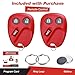 KeylessOption Key Fob Replacement for 2003 2004 2005 2006 2007 Chevrolet Chevy Silverado Suburban Tahoe GMC Sierra Yukon Cadillac Escalade Hummer H2 Keyless Remote, 3-Button LHJ011 Red - 2 Pack