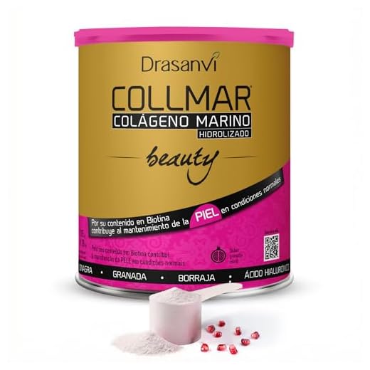 DRASANVI COLLMAR BEAUTY COLAGENO MARINO PARA LA PIEL | Colageno Hidrolizado con Vitamina C Natural, Biotina y Acido Hialuronico| Piel Bonita e Hidratada| Sabor Granada | 275 GR