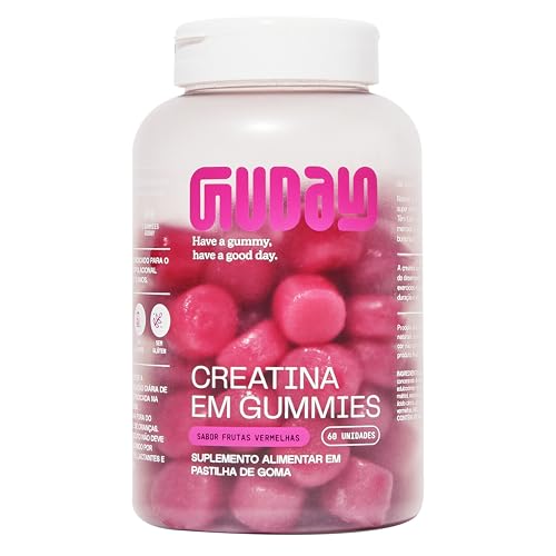 Guday Gummy de Creatina | 60 unidades (30 doses) | 3g de creatina por dose | Sabor Frutas Vermelhas