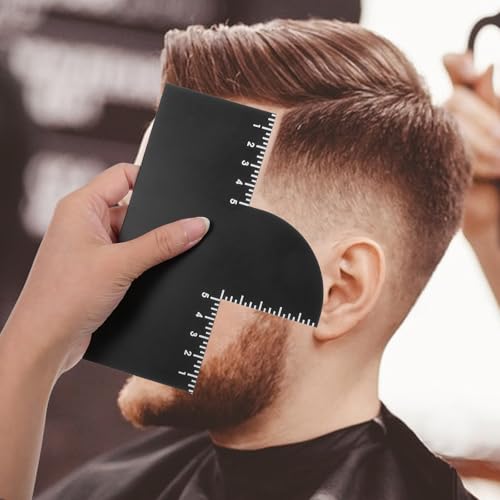3 carte di miglioramento per barbieri con indicatori di misurazione, strumento riutilizzabile per modellare l'attaccatura dei capelli del barbiere strumento spray colore strumento per linea dei bordi