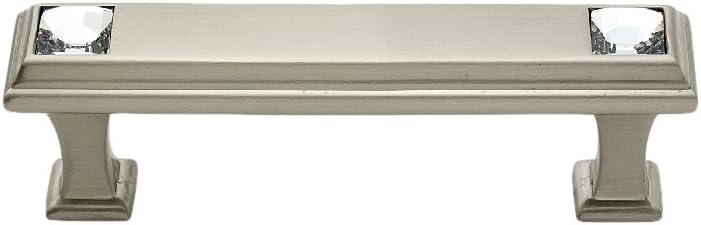Alno C213-3-SN Traditional Crystal Pulls, Satin Nickel