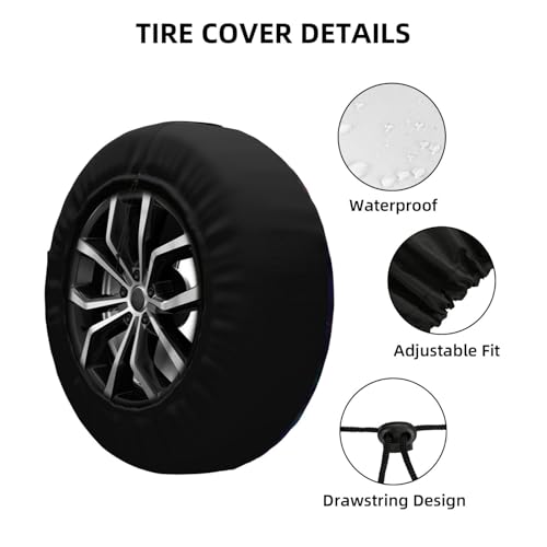 Image of Peacock Spare Tire Cover Weatherproof Universal Wheel Protectors Wheel Covers for Rv Camper Travel Trailer SUV Truck 17 Inch