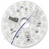 15W Kit de recambio Luz LED Ventilador de Techo, Placa LED Circular de Recambio 5,3 pulgadas, 3 Tonos 3000K/4200K/6500K con Memoria para Sustitución de Lámparas y Repuestos de Ventiladores (85–265V)