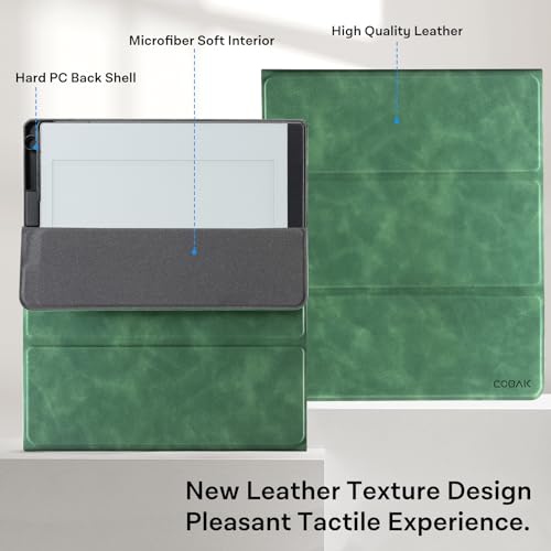 Image of CoBak Case for Remarkable 2 -with Pen Holder and Multi-Angle Foldable Stand Feature -Perfect Choice of Remarkable 2 Case with Pen Holder for The Remarkable 2 Paper Tablet (2020 Released) ***Emerald
