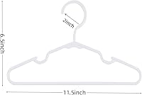 Vista 2 de 60 piezas de perchas blancas para guardería de bebé, colgador antideslizante para pantalones de recién nacido, percha ultradelgada para niños