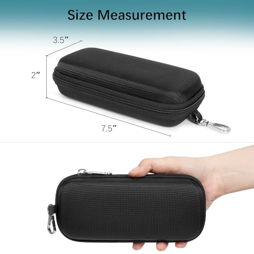 Image of Double Eyeglasses Case Hard Shell Dual Sunglasses Organizer with Zipper Closure Travel Eyewear Storage for Vehicle