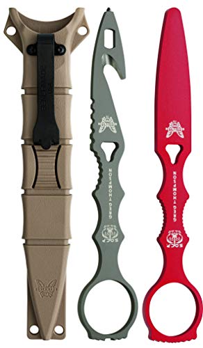 Benchmade - SOCP 179GRY-COMBO Rescue Tool and Trainer with Sand Sheath, Hook, Oxygen Wrench, Carbide Glass Breaker, Made in the USA