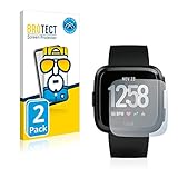[Contenu de la Livraison] 2x BROTECT Full Protection Écran compatible avec Fitbit Versa / Lite / Special Edition, kit de montage avec chiffon de nettoyage, vidéo de montage