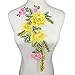 ZYING 1PC 3D Tissu brodé Jaune Rose Fleur Venise Dentelle Couture Application Applique col de Dentelle Collier Collier Applique Accessoires (Color : D)