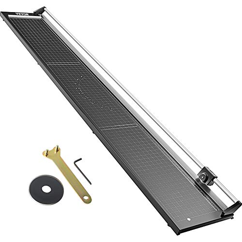 VEVOR Precision Paper Trimmer 79" Cut Length Rotary Paper Trimmer Alloy Steel & Aluminum Paper Cutter Self Sharpening with Spare Blade Manual Paper Cutter for Cutting Photo Paper, Film, Art Card Stock