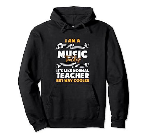 I Am a Music Teacher Wertschätzung Geschenke Lustige Musiker Pullover Hoodie