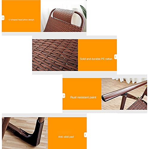 Chaise en rotin tissé à la main pliante et robuste pour maison - 7