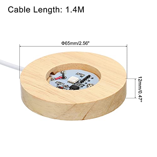 PATIKIL Wooden LED Light Base Stand - Image 2