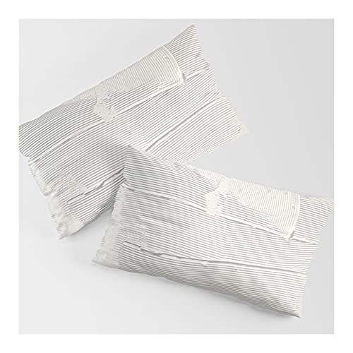 Lot de 2 housses de coussin rectangulaires en relief [1] une pièce abstraite, texturée en blanc, pour canapé, chaise, 35 x 50 cm Cover