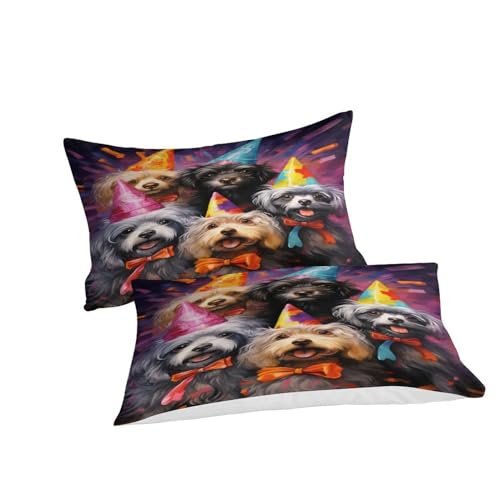 Housse de couette 3D imprimé microfibre literie double lit 200x200cm - 6