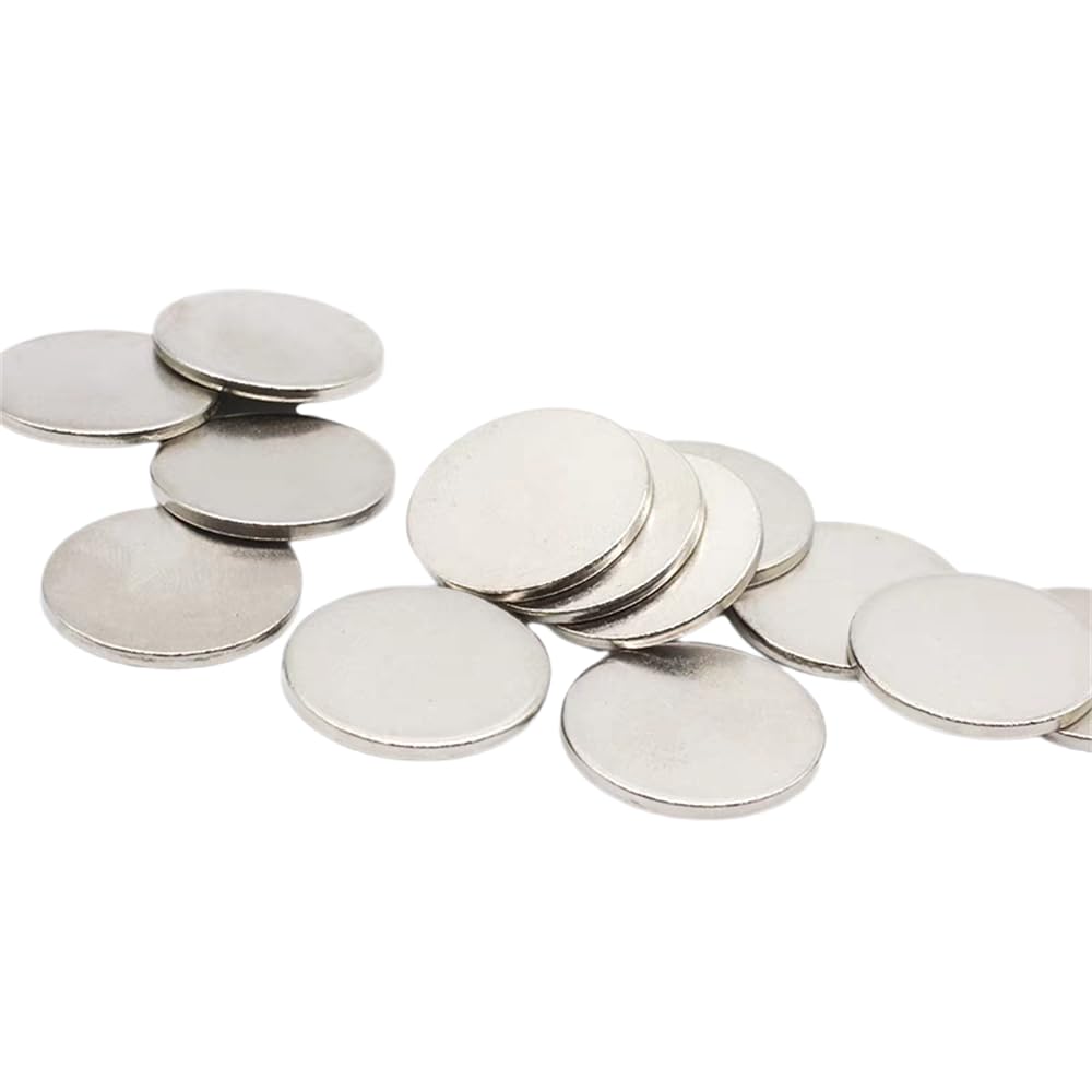 Non-Magnetized 0.98 Inch Iron Nickeling Steel Disc, Magnet-Attractable Blank Metal Strike Plates (Pack of 50)
