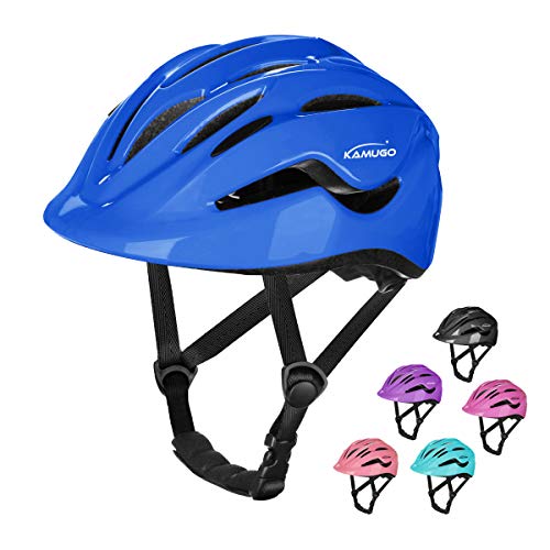 KAMUGO Bike Helmet Kids Toddler, Girls and Boys Bike Helmet Adjustable Helmet for Age 3-8 Years Old, Multi-Sport Helmet for Cycling Skateboard Skating Scooter Helmet(Blue)