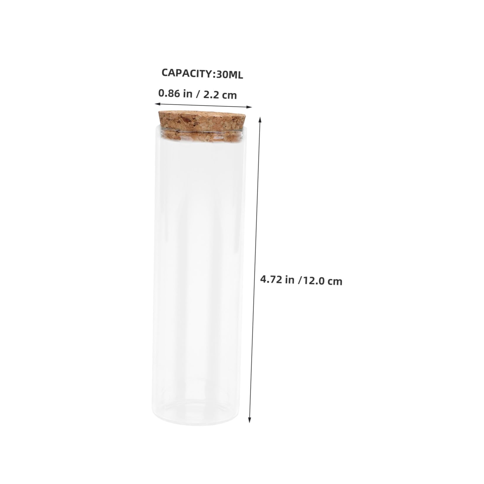 BESPORTBLE 40 Reagenzgläser aus Borosilikatglas 30 ml mit Korkverschluss Flacher Boden Transparente Kleine Glasfläschchen für Selbstgemacht Hochzeitsdeko und Gastgeschenke