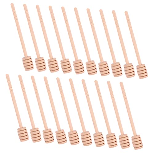 CIYODO 20pcs Honey Stick Dipper Stick Honey Scoop Jam Dippers Honey Server Honey Dropper Honey Drizzle Stick Honey Tool Honey Dispensing Stick Honey Dispense Stirrers Wood re-usable