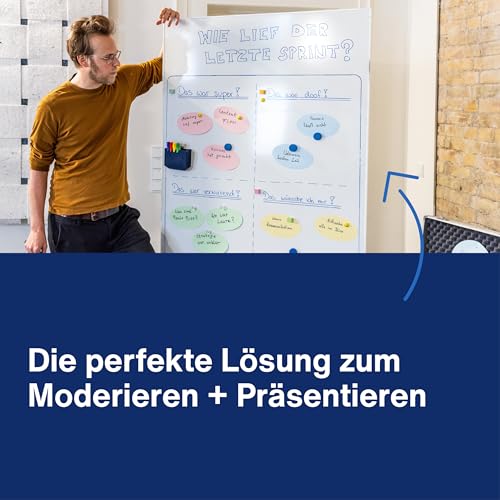 magnetoplan Moderationskarten Oval, sortiert | BxH 190x110 mm | 500 Stück | Kommunikationskarten in 6 Pastellfarben | Für Meetings und Präsentationen | FSC-zertifiziert und kunststofffrei verpackt