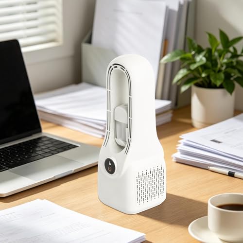 Ventilateur de bureau sans pales avec brumisation et recharge Type-C - 4