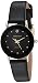 Armitron Women's 75/2447BLK Diamond-Accented Watch with Black Leather Band