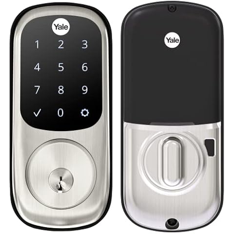 Yale Assure Lock Touchscreen, Wi-Fi Smart Lock - funktioniert mit der Yale Access App, Amazon Alexa, Google Assistant, HomeKit, Phillips Hue und Samsung SmartThings, satiniertes Nickel Cover