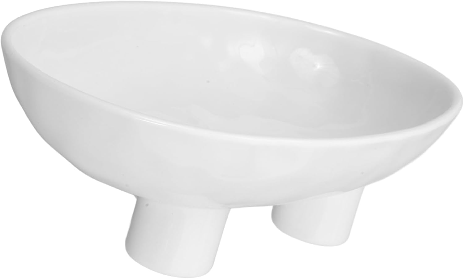 Cabilock Elegant Ceramic Fruit Bowl Decorative Footed Serving Bowl for Kitchen Counter