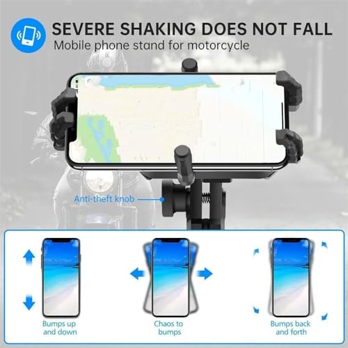 Support téléphone moto anti-vibration pour navigation à emporter