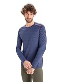 Icebreaker Herren Funktionsshirt Merino 200 Oasis Long Sleeve Crewe blau/braun - M