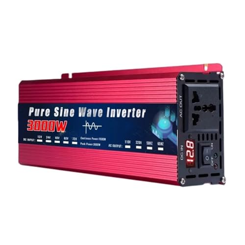 Convertisseur tension 12V 110V 3000W onduleur sinusoïdal pur sinus portable voiture
