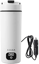 Oshotto (CK-03) 12/24V Car Electric Water Kettle with LCD Digital 4 Variable Presets Auto Shut-off 304 Stainless Steel For Travel Camping, Road Trip Compatible with Maruti Swift 2018-2025(450ml)