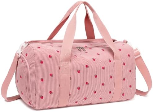 BLUBOON Duffle Bag Girls Kids Cute Gym Bag with Shoes Compartment & Wet Separation Waterproof Sports Overnight Travel Bag