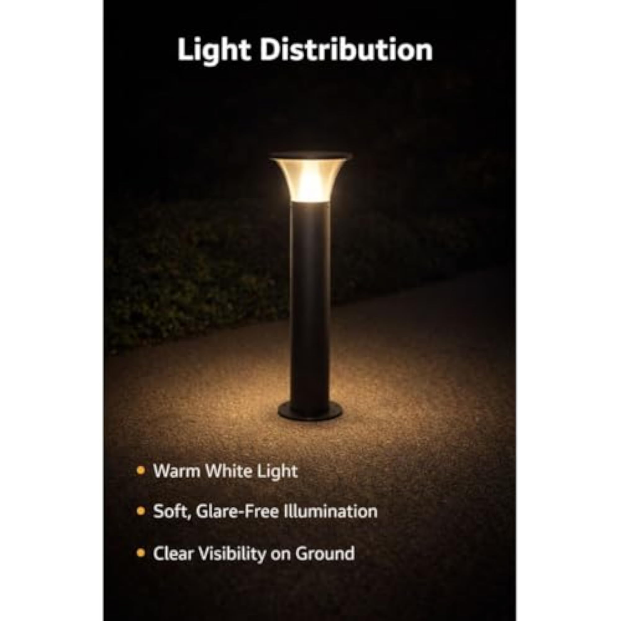 15W LED Outdoor Bollard Light for Garden & Pathway