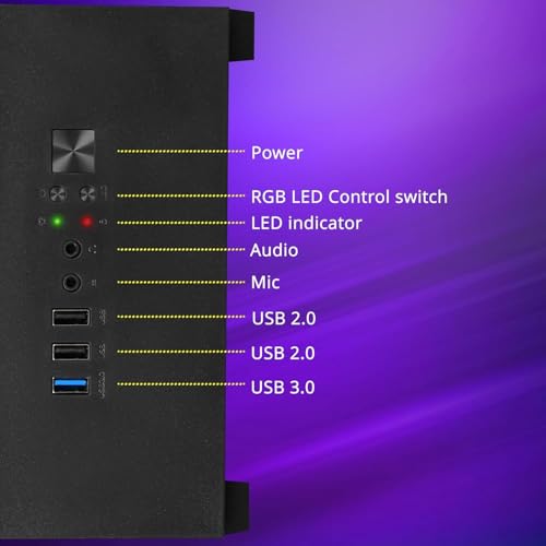 Image of CPUWala Gaming Desktop PC Core i5 8th Gen | 8GB DDR4 RAM | 512GB SSD | UHD Graphics 630 | Win 11 Pro | HDMI USB 3.0 | RGB Cabinet (3 Fans) | High Performance Gaming Computer