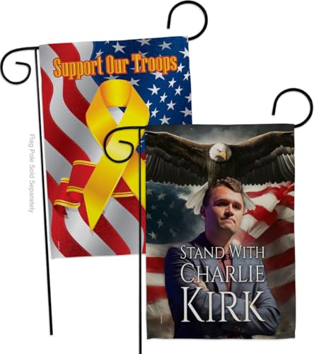 Stand with Charlie Kirk Support Our Troops Wall Decor Home Porch We The People Sign Freedom Support Trump Patriotism Canvas Poster Quote Memorial Decorations Garden Remembrance Gifts