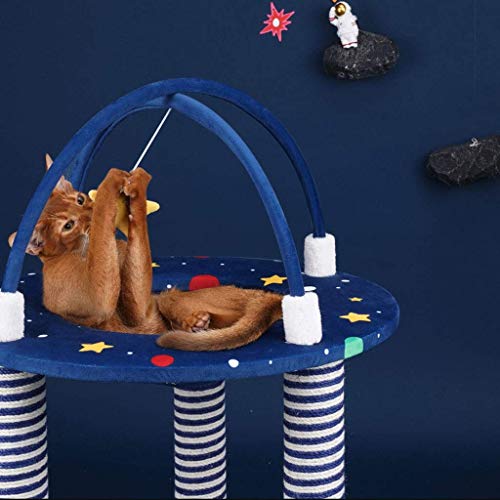 Poste de grattage de chat MU en sisal durable avec balle suspendue
