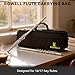 ROWELL Flute Case for 16 & 17 Hole Flutes Structured Gig Bag with 600D Nylon & PVC Frame for Enhanced Protection Ergonomic Handle & Quick-Access Pocket