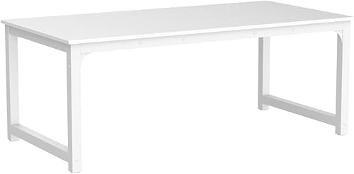 Miniatura 5 de Tribesigns Mesa de comedor de 78.7 x 39.4 pulgadas, mesa de cocina industrial para 8-10 personas, mesa de comedor rectangular para comedor, cocina,