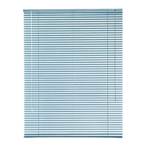 2.5cm Slat Aluminum Venetian Blinds, Horizontal Windows Blind For Office Bedroom Bathroom, Light Filtering Shades(Light blue)
