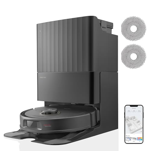 roborock Qrevo Pro Saugroboter mit Wischfunktion&Hebarem Wischmopp, FlexiArm Design Kantenreinigung, 7.000 Pa, 60 °C Heißwasser-Moppwäsche, Individuelle Teppichstrategie(Schwarz) Roborock Qr