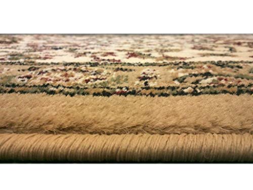 Bellagio Traditional Persian Floral Medallion Design Long Runner Area Rug, Ivory, Beige, Tan, Hallway, Kitchen Mat (32 Inch X 19 Feet 8 Inch) #TOP4