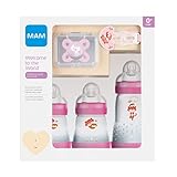 Práctico set – el set de bebé se compone de varios biberones Mam Easy Start anticólicos y tetinas, chupetes de silicona, chupete, el kit completo para cada nacimiento