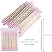 FSpronail 200pcs Pointed Tip Cotton Swabs, Pink Double-head Precision Microblading Cotton Swabs with Wooden Sticks Nail Polish Remover Pen Touch Up Disposable Makeup Applicators Beauty Tools