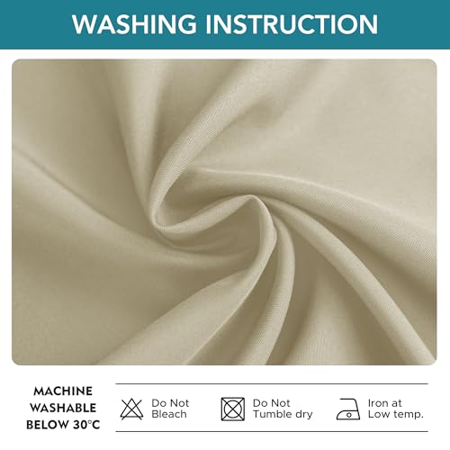 Holidayideas HWDBDP-5484-4P-CREAM Outdoor Curtains For Patio Waterproof-4 Panels 54"X84"-Windproof Weatherproof Privacy Cream Outside Curtains-Grommet Top And Tab Bottom Drape thumb #6