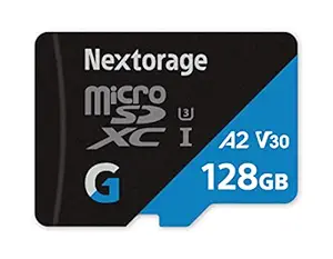 Nextorage G-Series 128GB Micro SD Card, microSDXC Memory Card for Nintendo-Switch, Smartphones, Gaming, Go Pro, 4K Video, UHS-I A2 V30 U3, up to 100MB/s, with Adapter