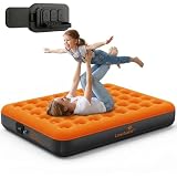 Luxchoice Luftmatratze 2 Person 200×150×20cm Selbstaufblasend Luftbett in 3 Mins Aufblasbare Matratze mit USB-Pumpe Gästebett & Camping 250kg Flock-Oberfläche