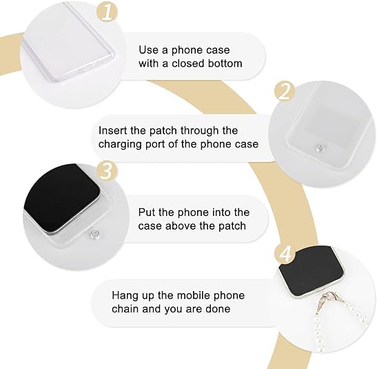 Image of KHOLAD White Bow Phone Chain Crossbody Pearl Strap | 2in1 Wrist & Shouler Crossbody Lanyard | Pearl Beads Charms Chain with Phone Tether Patches | Compatible with Most Phones, Bag, Purse