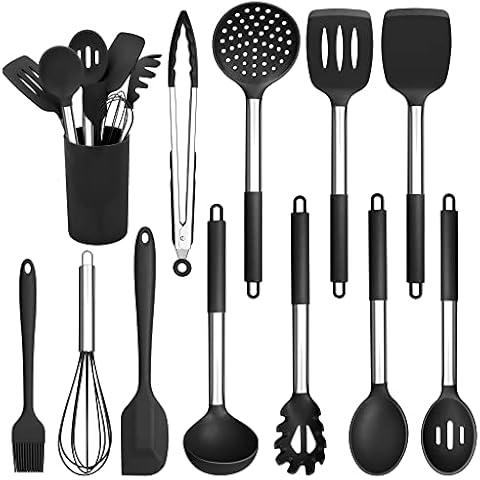 Herogo 12-Piece Silicone Kitchen Utensils Set Cover