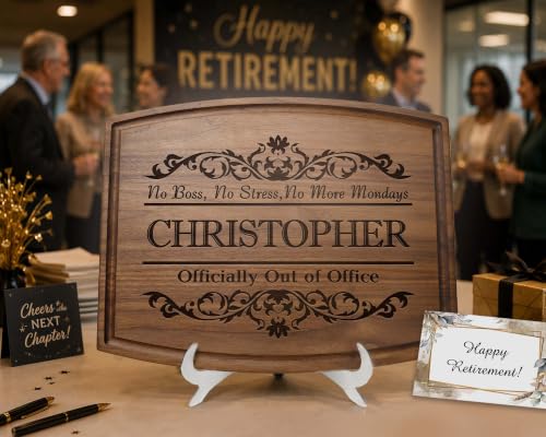 Tabla de cortar personalizada para bodas de madera miniatura 8